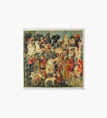 Lámina de exposición HD El Unicornio es asesinado y llevado al castillo (1495)