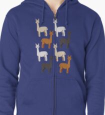 Alpacas Zipped Hoodie