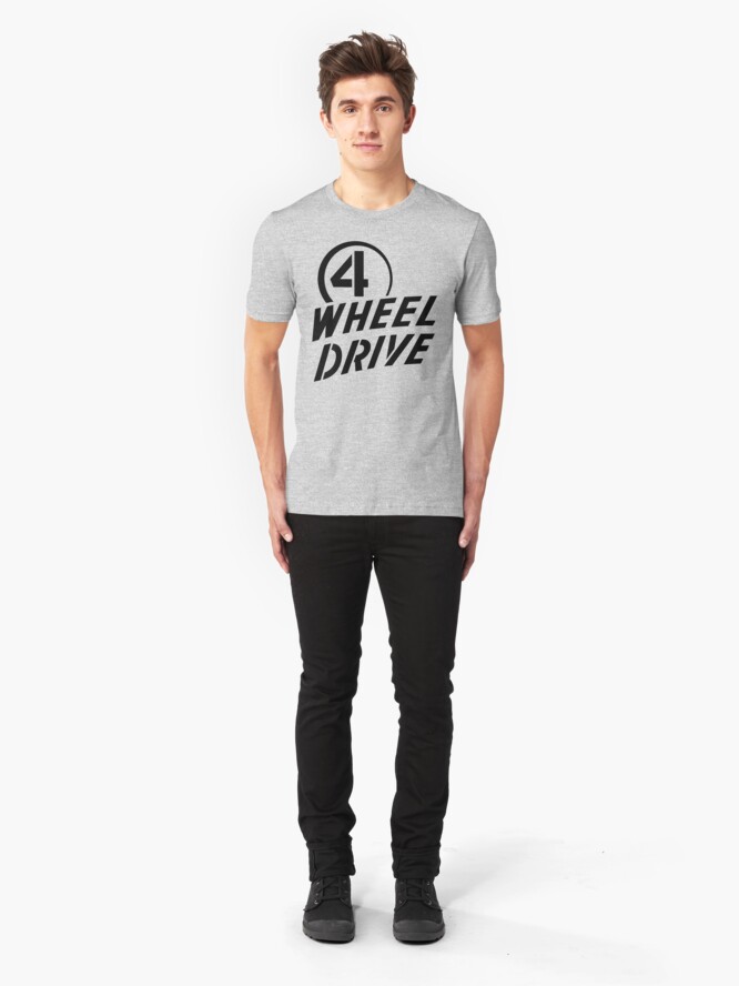 Alternate view of 4 Wheel Drive! Slim Fit T-Shirt