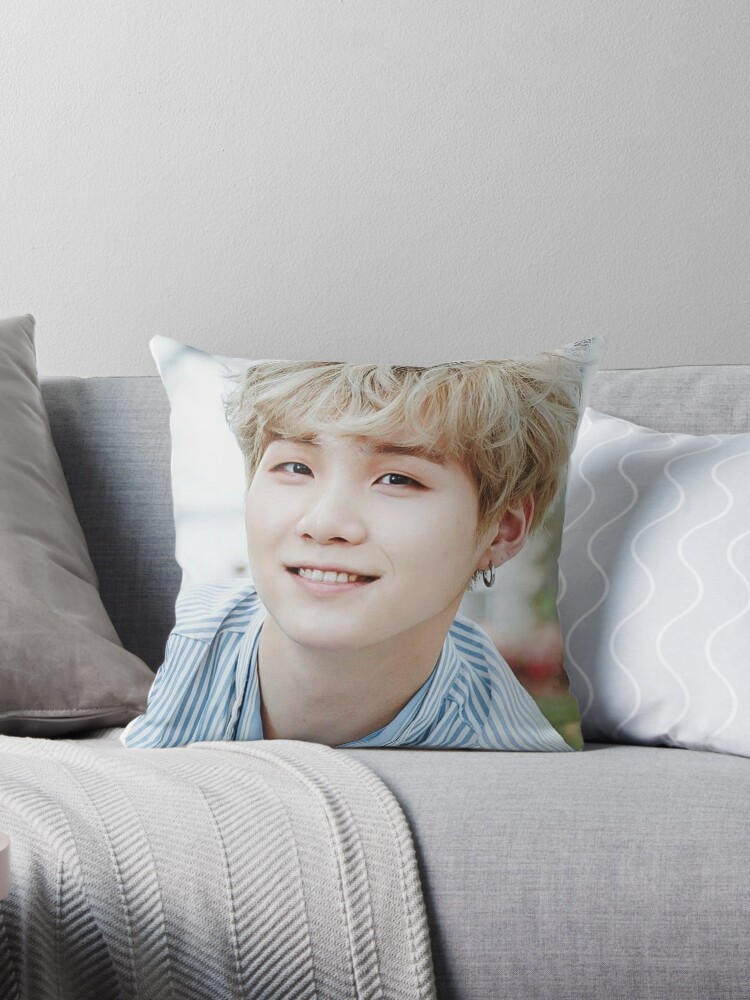 &quot;Suga BTS&quot; Throw Pillows by nishapatel7798 Redbubble