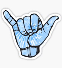 Blue Tie Dye Shaka Sticker