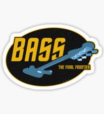 Bass - The Final Frontier (Star Trek Bassist Style) Sticker