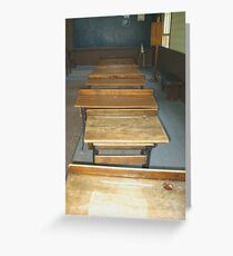 School desks Greeting Card