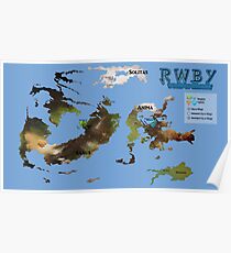 Póster Mapa remanente a partir del Vol.4 (RWBY)