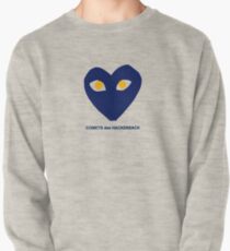 Designer inspiriert blau und Gold Herz Sweatshirt