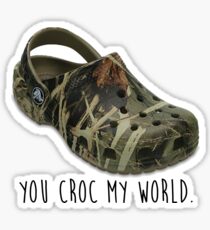 you croc my world camo crocs Sticker