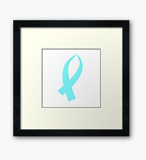 Awareness Ribbon (Light Blue) Framed Print