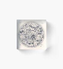 Zodiac Skies & Astrological Ties | Ink on Paper Acrylic Block