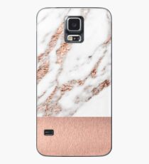 Rose gold marble and foil Case/Skin for Samsung Galaxy