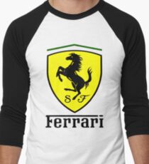 ferrari logo Men's Baseball ¾ T-Shirt