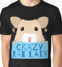 CUTE crazy rat lady (in cream colour) Graphic T-Shirt