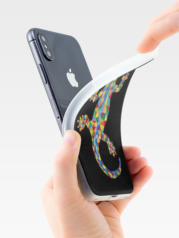 Alternative Ansicht von Vivid Barcelona Stadt Eidechse iPhone-Hülle & Cover