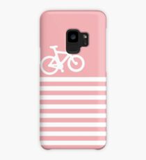 Baby Pink Bike with Stripes Case/Skin for Samsung Galaxy