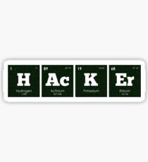 Chemie - Periodensystem-Elemente: HAcKEr Sticker