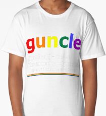 Rainbow Guncle Definition Guncle Gay Uncle LGBT Pride T-Shirt Long T-Shirt