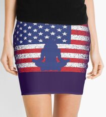 US Yoga Pride Flag - Gift for Yoga Lover Mini Skirt