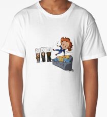 Nicole Haught: Lesbian Couch Vaulting Gold Long T-Shirt
