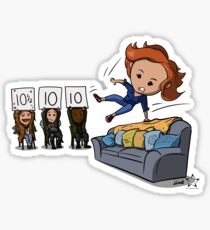 Nicole Haught: Lesbian Couch Vaulting Gold Sticker