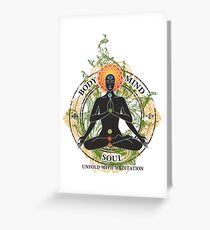 Yoga : Mind Body and Soul KUNDALINI Greeting Card
