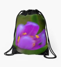 Flower macro Drawstring Bag