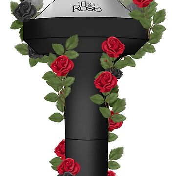 Sticker avec l'œuvre « bâton lumineux rose noir » de l'artiste