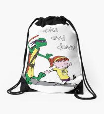 April and Donnie Drawstring Bag
