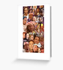Nic Cage Collage Greeting Card