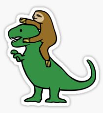 Pegatina Sloth Riding T-Rex
