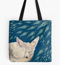 Fennec Fox Federträume in Türkis Tote Bag