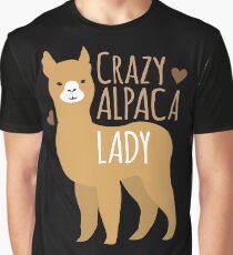 Crazy Alpaca Lady Graphic T-Shirt