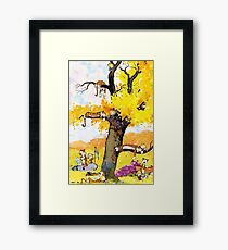 Calvin and Hobbes Mural Framed Print