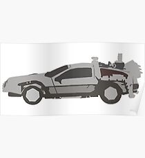 Back to the Future- Delorean Art Poster