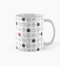 Taza clásica Dungeons blancos y dragones Dice Set D20 Pattern