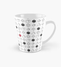 Taza cónica Dungeons blancos y dragones Dice Set D20 Pattern