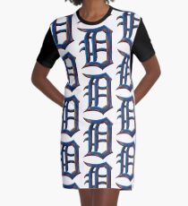 Detroit Old English D - Rusted and True Graphic T-Shirt Dress