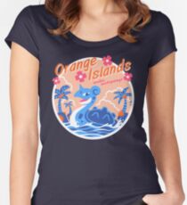 Orange Inseln Tailliertes Rundhals-Shirt
