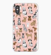Dogs Dogs Dogs - Pink Background iPhone Case