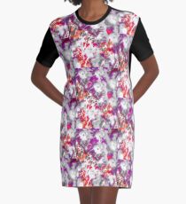 Pila Fashion Design - Hibiscus Impressionist Series Graphic T-Shirt Dress