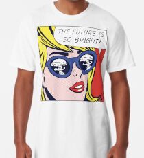 Pop optimistisches Mädchen Longshirt