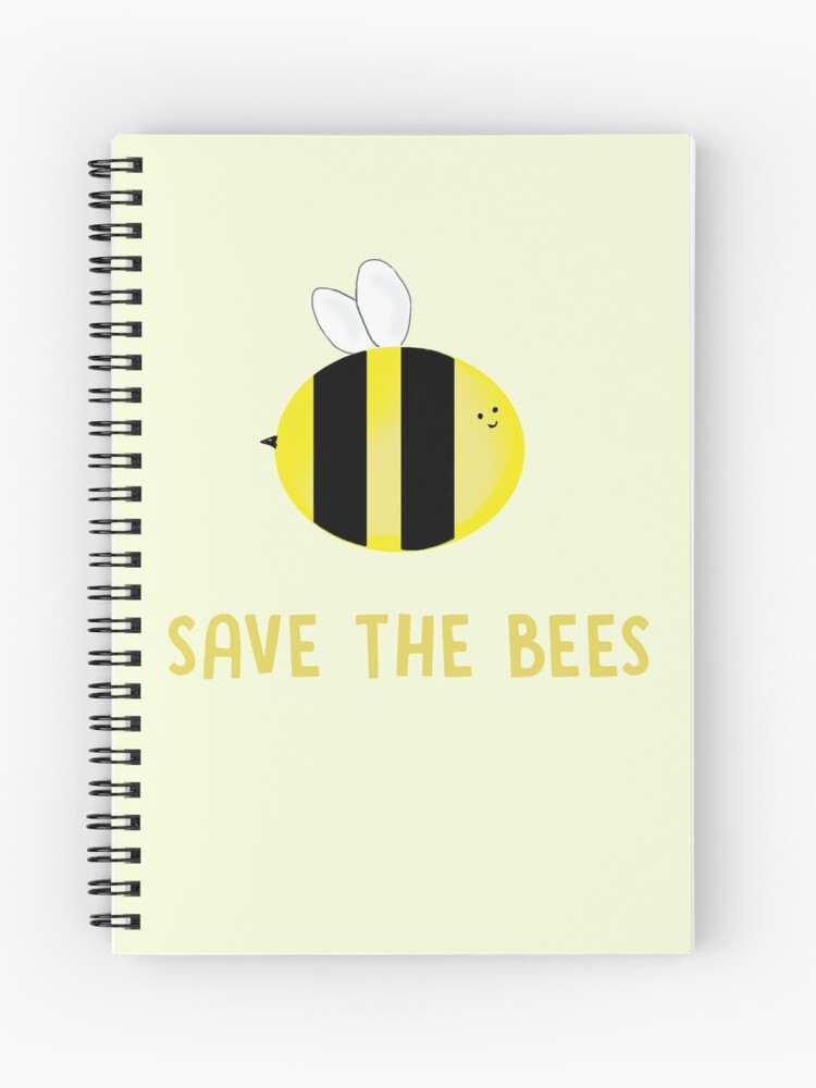 Save The Bees Fat Bee Spiral Notebook By Mazzaluzza Redbubble