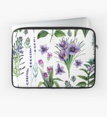 Botanische Sammlung des Aquarells Kräuter und Gewürze Laptoptasche