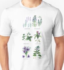 Watercolor botanical collection of herbs and spices Unisex T-Shirt