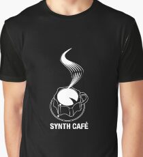 Synth Cafè - White Logo 2016 Graphic T-Shirt