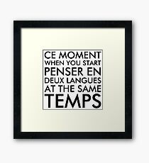 Thinking in French and English Framed Print
