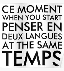 Thinking in French and English Poster