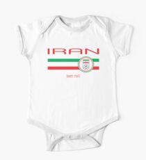 Body de manga corta para bebé Fútbol - Irán (Inicio Blanco)
