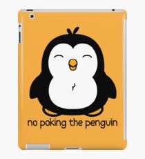 No Poking The Penguin Cartoon iPad Case/Skin