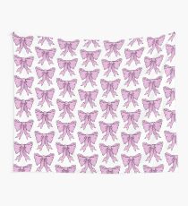 Pink Bow Wall Tapestry