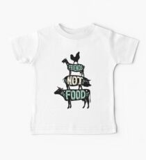 Friends Not Food - Vegan Vegetarian Animal Lovers T-Shirt - Vintage Distressed Baby Tee