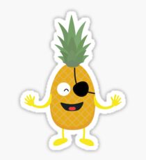 Pineapple Pirate with eye-patch R9ozq Sticker